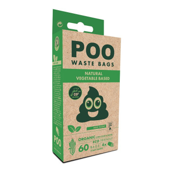 M-Pets Poo Eco Friendly Waste Bags Mint Scented For Dog, 60 Bags