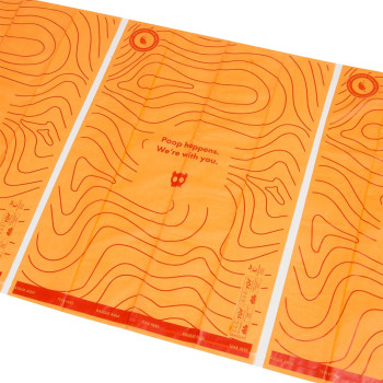 Zee.Dog Compostable Poop Bag Refill Box For Dogs, 4 Rolls (Orange)