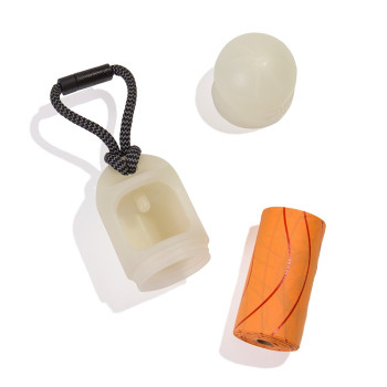 Zee.Dog Poop Bag Dispenser With Compostable Refill, Glow