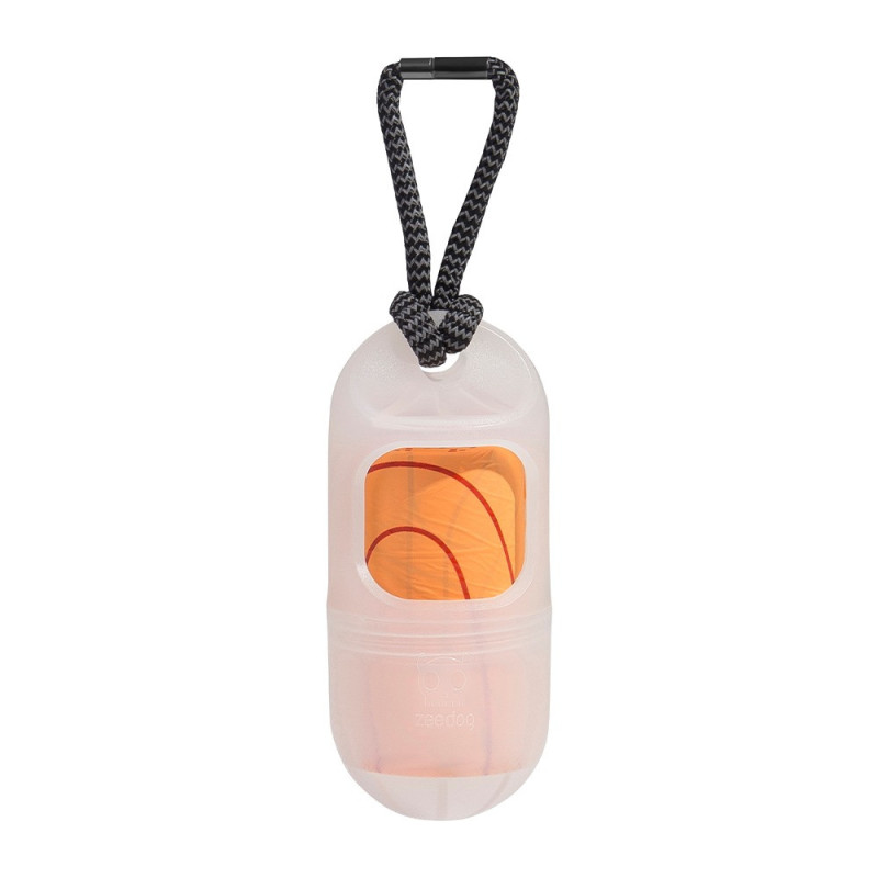Zee.Dog Poop Bag Dispenser With Compostable Refill, Transparent