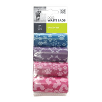 M-Pets Dog Waste Bags For Dog, Mixed Colour, 80 Bags (4 x 20)