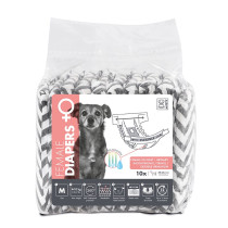 M-Pets Female Dog Diapers With Wetness Indicator, Medium (10 Pack)