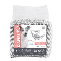 M-Pets Female Dog Diapers With Wetness Indicator, Small (10 Pack)