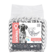 M-Pets Female Dog Diapers With Wetness Indicator, XL (10 Pack)