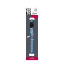 M-Pets Reflective Cat Collar With Bell One Size Fits All, Blue