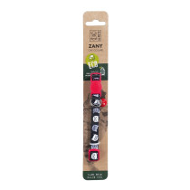 M-Pets Zany Cat Eco Collar With Bell, Red And Black (1 cm x 20-30 cm)