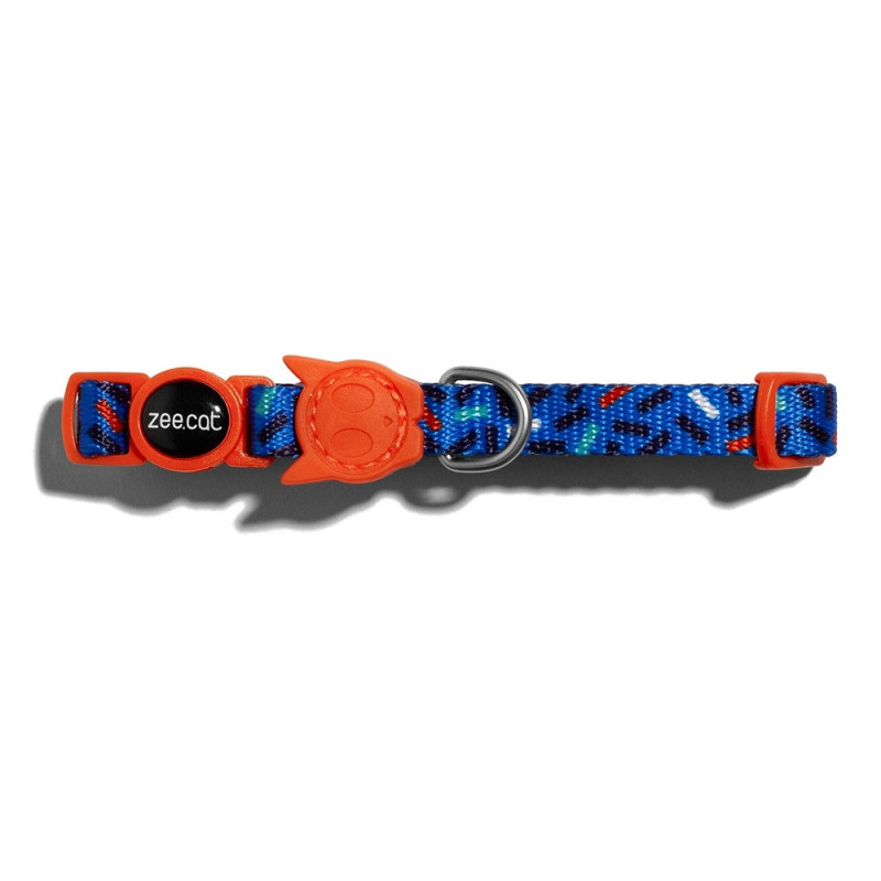 Zee.Cat Atlanta Cat Collar One Size Fits All, Blue