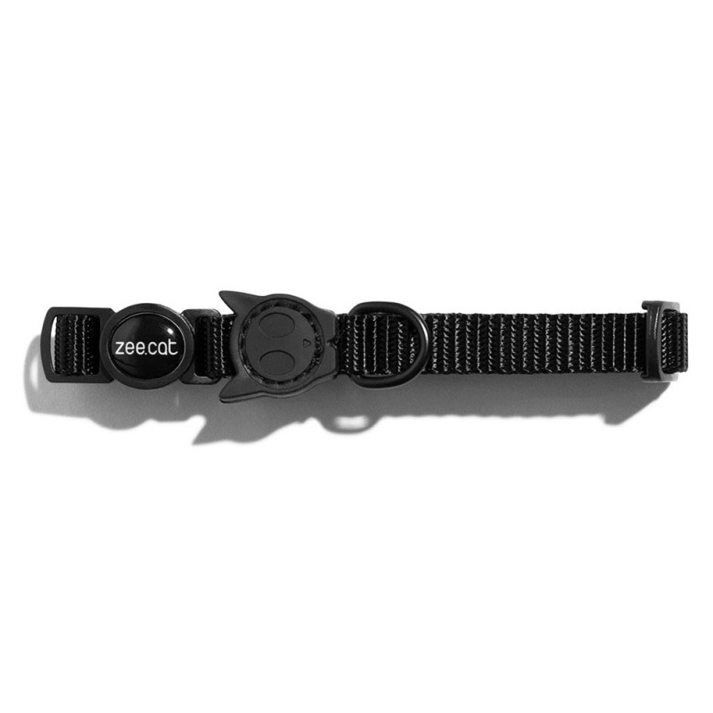 Zee.Cat Gotham Cat Collar One Size Fits All Breakaway Buckle, Black