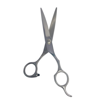 M-Pets Curved Grooming Scissors, Stainless Steel For Dog And Cat, Silver