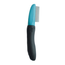 M-Pets Flea Comb Durable and Long-Lasting Plastic, Black/Blue