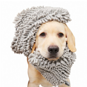 M-Pets Microfibre Towel For Dog, Large (60 x 85cm), Grey