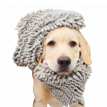 M-Pets Microfibre Towel For Dog, Medium (35 x 80cm), Grey