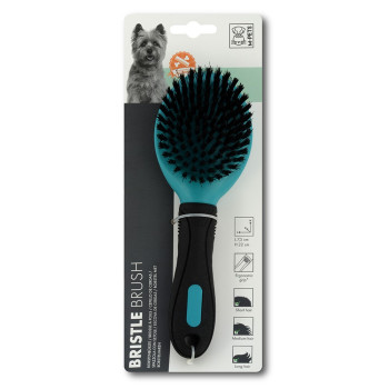 M-Pets Bristle Brush For Dog, Black/Blue