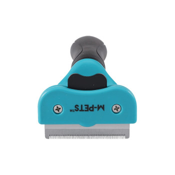 M-Pets Stylus Deshedding Brush For Dog And Cat, Small (5.5 x 16cm) Black/Blue