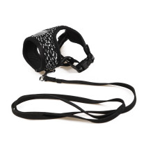 M-Pets Catogo Cat Harness And Leash Set Adjustable Fit, Black