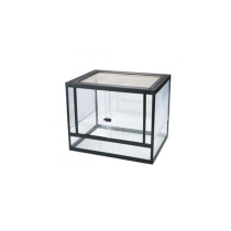 Boyu Terrarium For Reptiles, Amphibians, Or A Display For Terrarium Plants And Mini Ecosystems, Black/Clear, 500 x 405 x 440 mm
