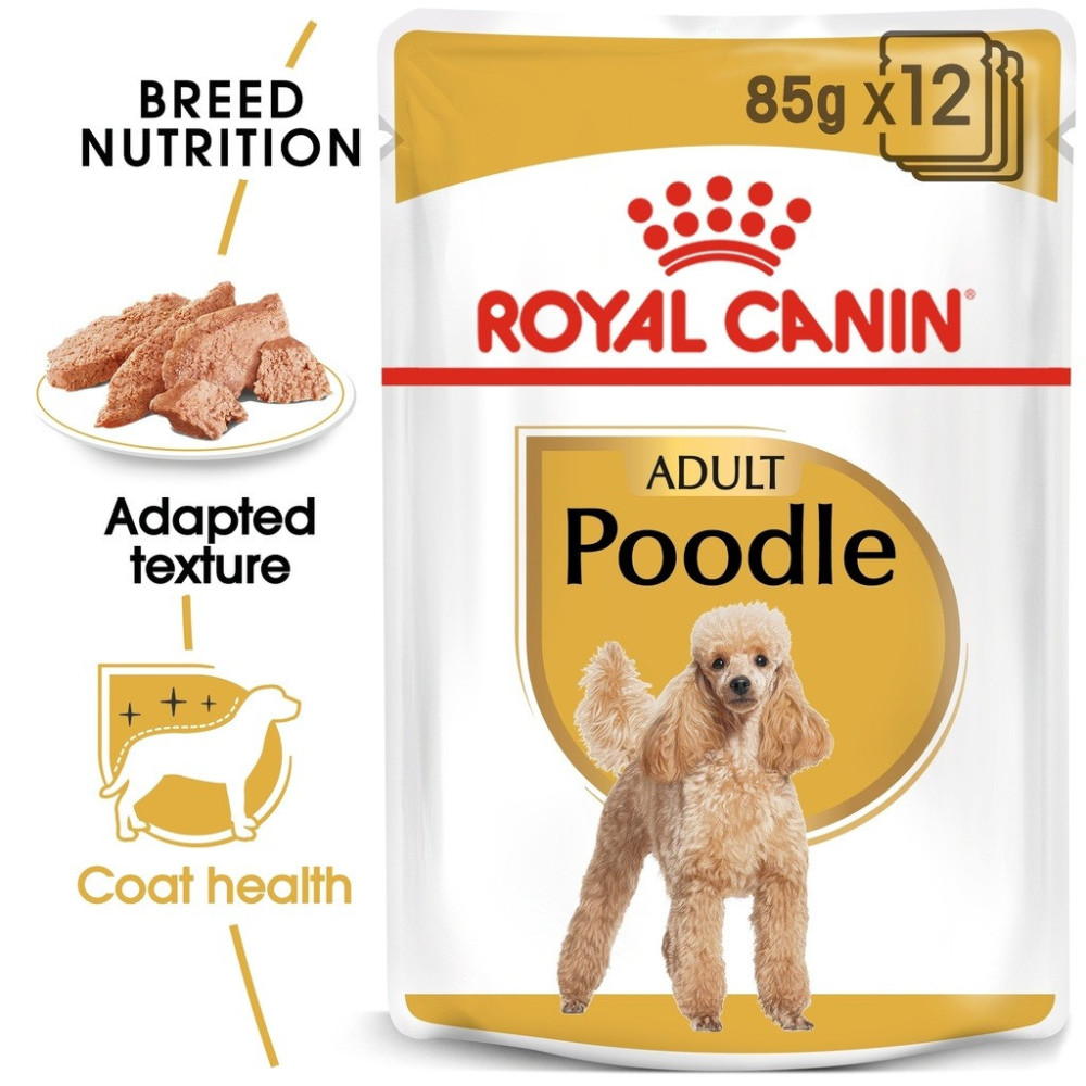 Royal Canin Adult Poodle Breed Health Nutrition Dog Wet Food Pouches, 85 Grams, Pack Of 12