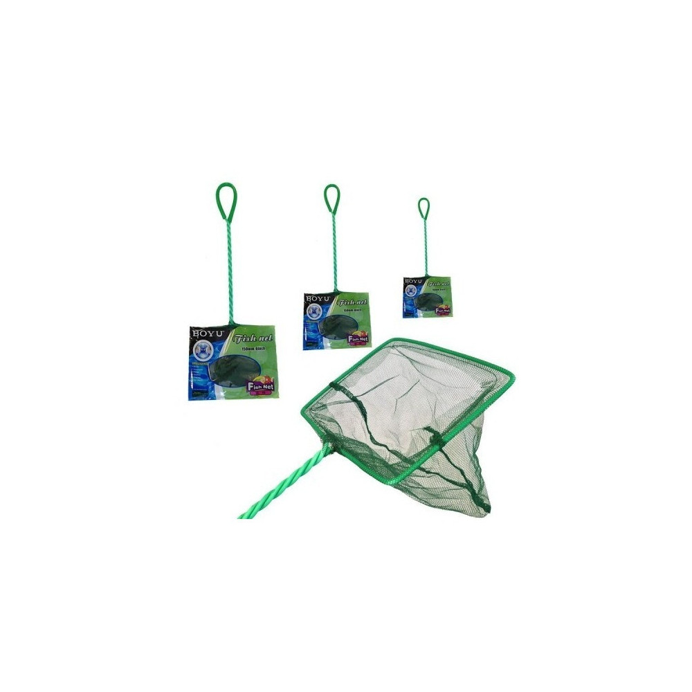 Boyu Fish Net, Nylon Net Lining, Length 5 Inch, Green Colour