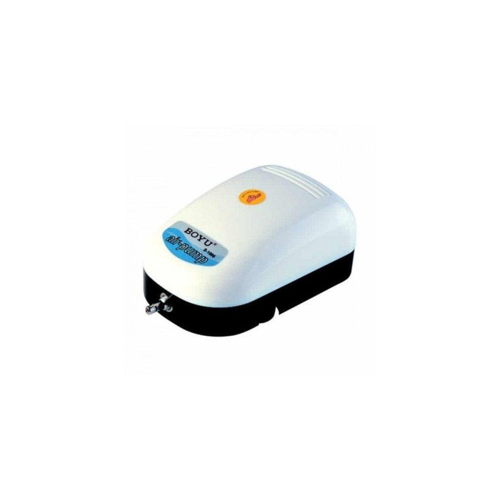 Boyu S-1000 Adjustable Air Pump For Fish Tanks And Aquariums, White And Black