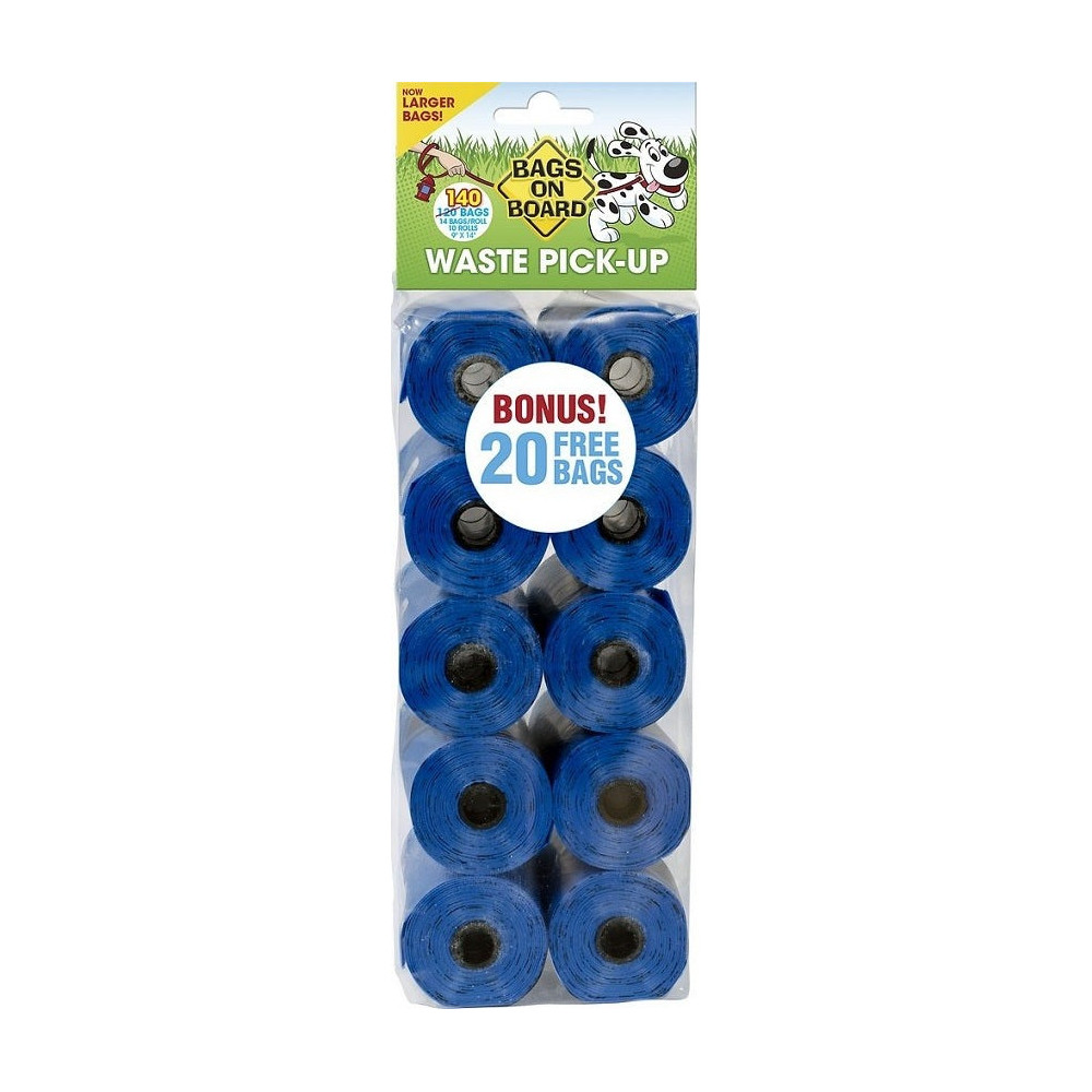 Bags On Board Waste Pick-Up Refill Bags, Blue, 60 Bags
