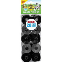 Bags On Board Waste Pick-Pick Up Refill Bags Neutral Roll, Black, 140 Bags