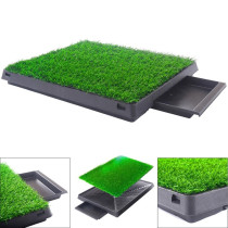 M-Pets Grass Mat Training Pad With Tray For Dog, Green