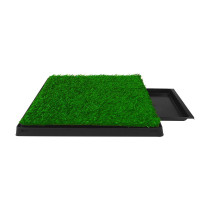 M-Pets Grass Mat Training Pad With Tray For Dog, Green