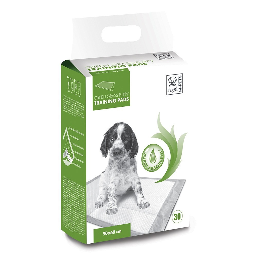 M-Pets Green Grass Training Pads For Dog, 90 x 60Cm (30 Pack)
