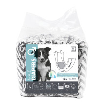 M-Pets Male Dog Diapers, Large (20-65 Cm), 12 Pack