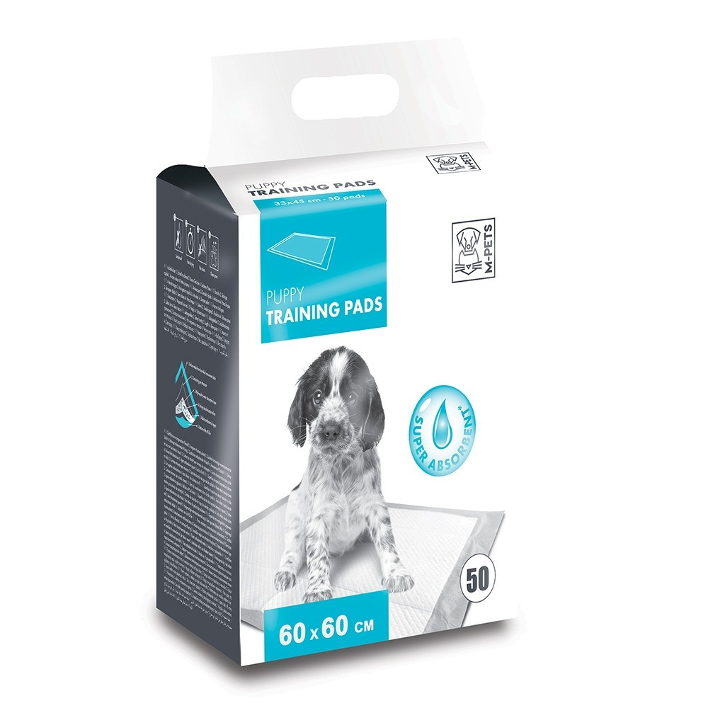 M-Pets Training Pads For Dog, Leak Proof, 60 x 60Cm (50 Pack)