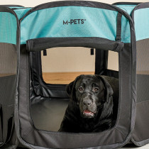 M-Pets Octagon Puppy Pen With Door For Dog, Large (115 Cm), Black