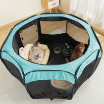 M-Pets Octagon Puppy Pen With Door For Dog, Medium (89 Cm), Black