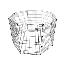M-Pets Foldable Puppy Pen With Door 8 Panels For Dog (W62 x H91Cm), Black