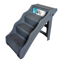 M-Pets Scala Foldable Steps For Dog, Dark Grey