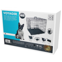 M-Pets Voyager Wire Crate For Dog, Small (L61 x W46 x H48Cm), Black