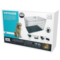 M-Pets Voyager Wire Crate For Dog, XL (L106.5 x W71 x H76Cm), Black