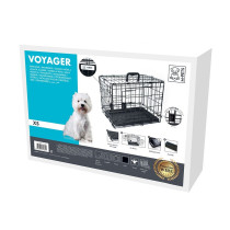 M-Pets Voyager Wire Crate For Dog, XS (L46 x W30 x H35.6Cm), Black