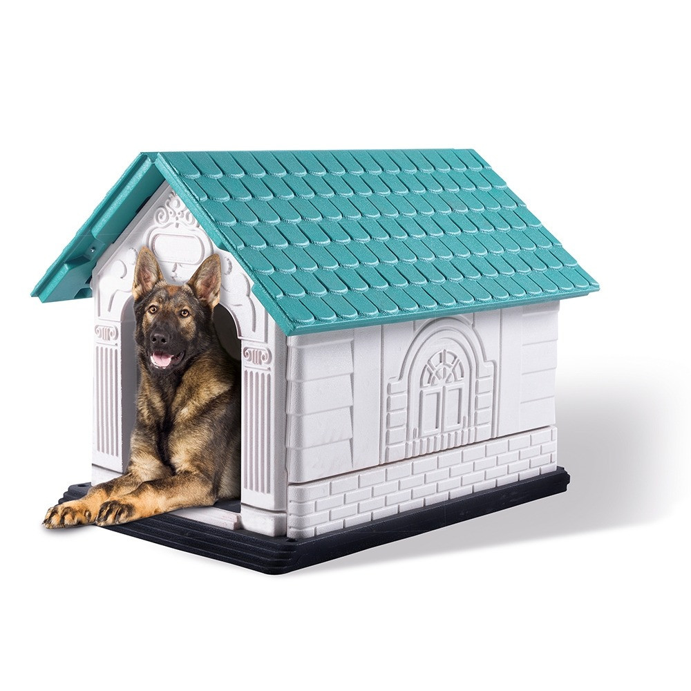 M-Pets Loft Dog House Large (L103 x W81.3 x H80 Cm), Green/White