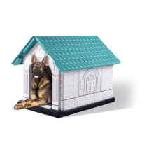 M-Pets Loft Dog House Small (L72 x W57 x H60 Cm), Green/White
