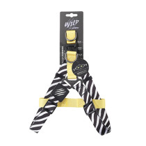 M-Pets Wild Safari Harness For Dog, Large (2.5 x 56-84 Cm), Black/White
