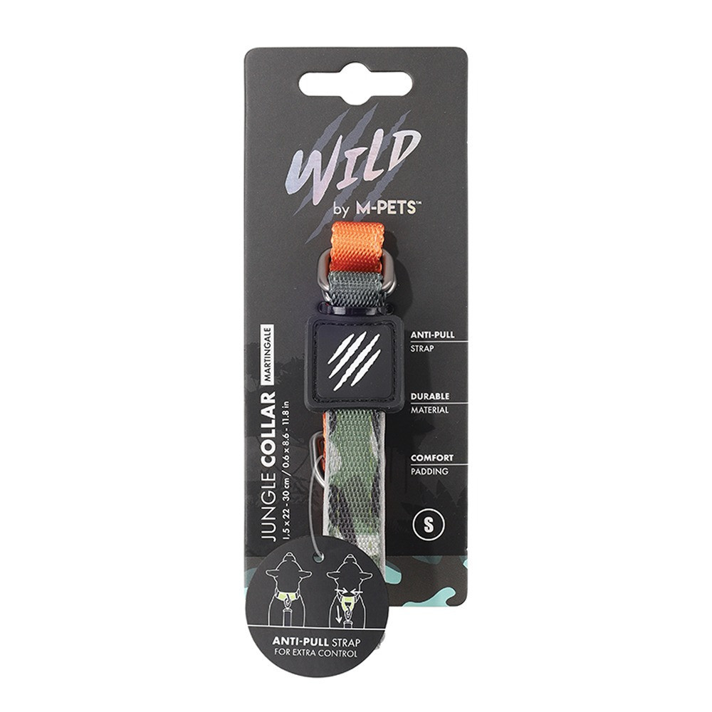 M-Pets Wild Jungle Collar For Dog, Small (1.5 x 22-30 cm)
