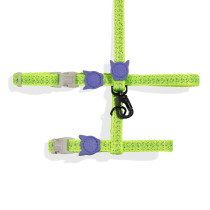 Zee.Cat Nox Lumen Harness And Leash Set, Lemon Green