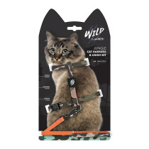 M-Pets Wild Jungle Cat Set Harness And Leash, Orange