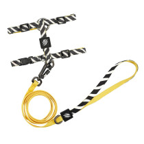 M-Pets Wild Safari Cat Set Harness And Leash, Black/White