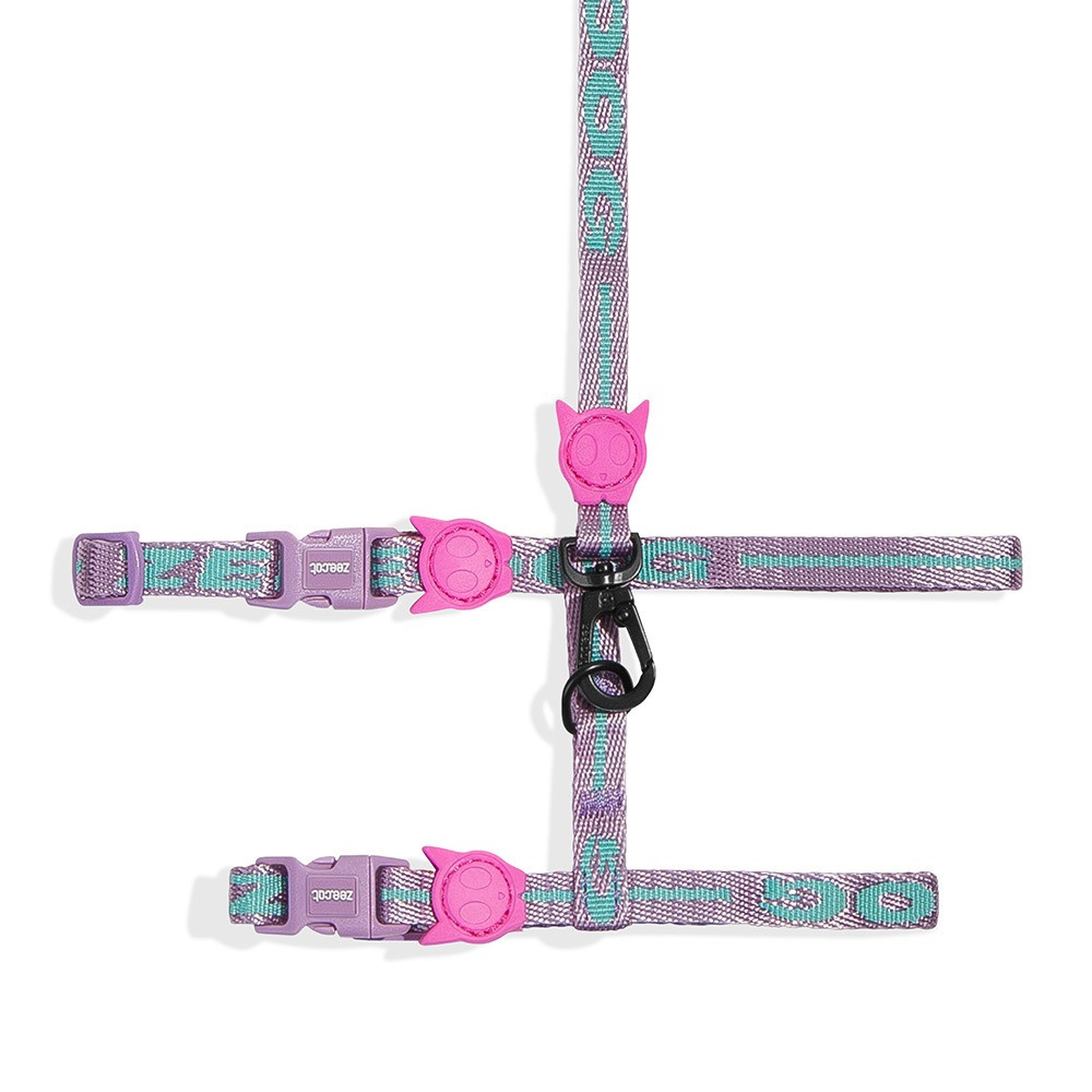 Zee.Cat Aura Harness And Leash Set For Cat, Purple