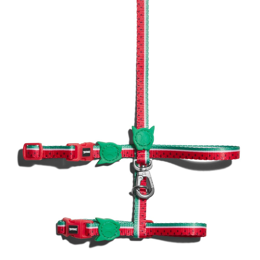 Zee.Cat Lola Harness And Leash Set For Cat, Red