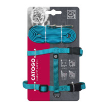 M-Pets Catogo Cat Harness And Leash Set Adjustable Fit, Blue