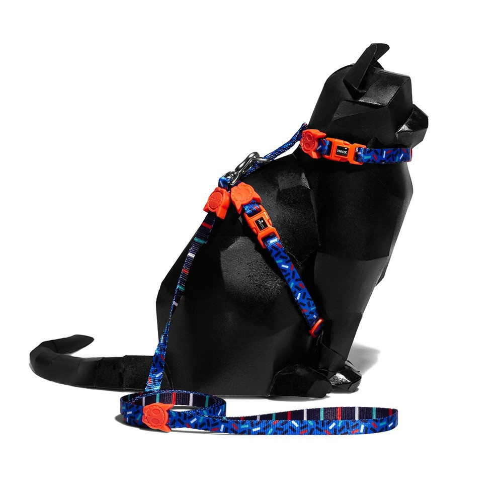 Zee.Cat Atlanta Harness And Leash Set For Cat, Blue