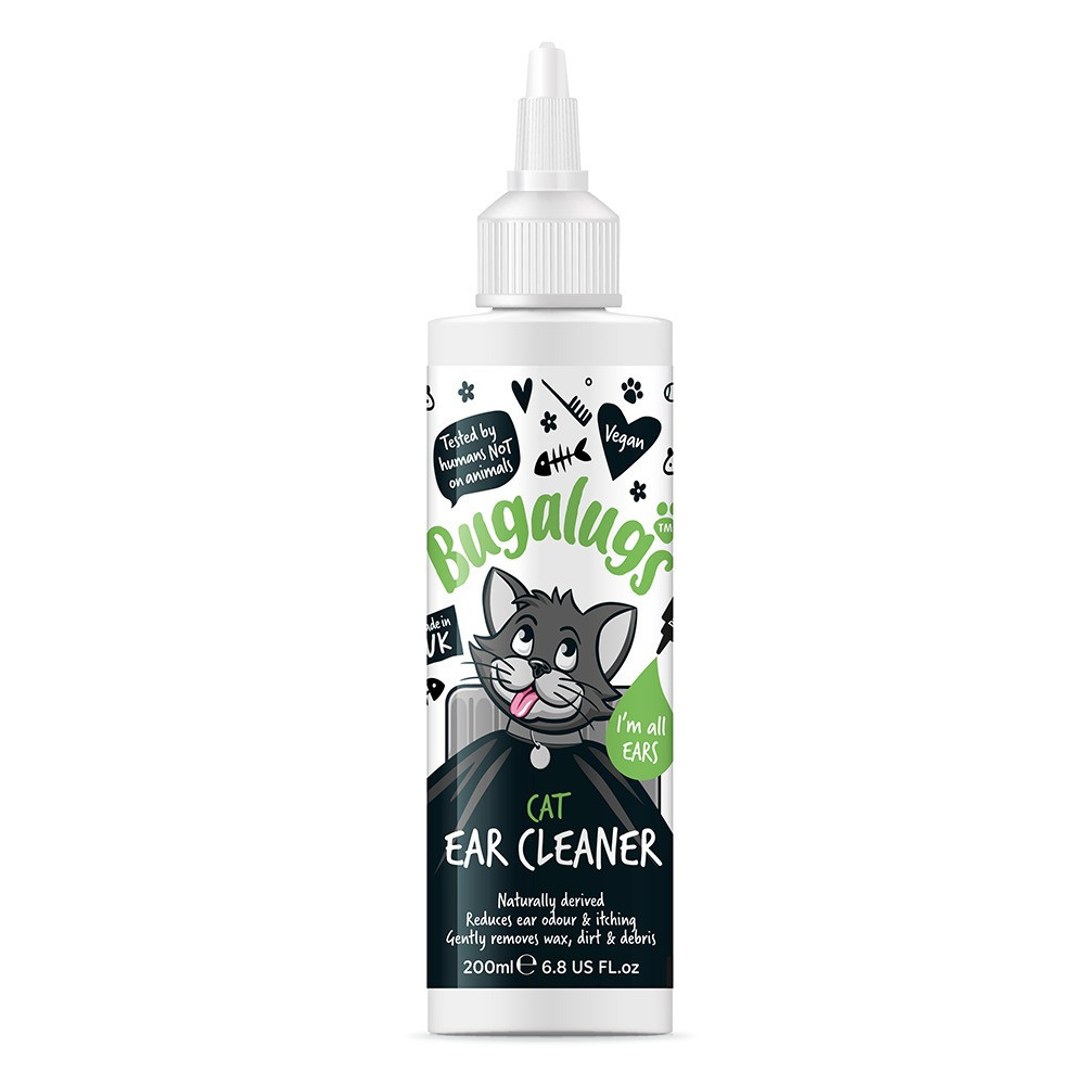 Bugalugs Cat Ear Cleaner Naturally Derived, 200ml