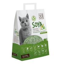 M-Pets Soya Organic Cat Litter Green Tea Scented 100 Percentage Biodegradable, 6 L